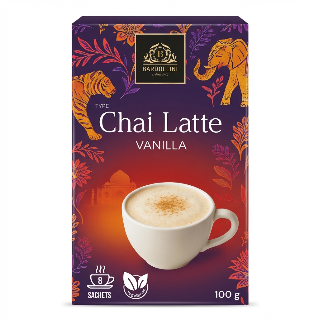 Chai Latte, Vanille, Sachets, Kaffeegetränk, 100 g