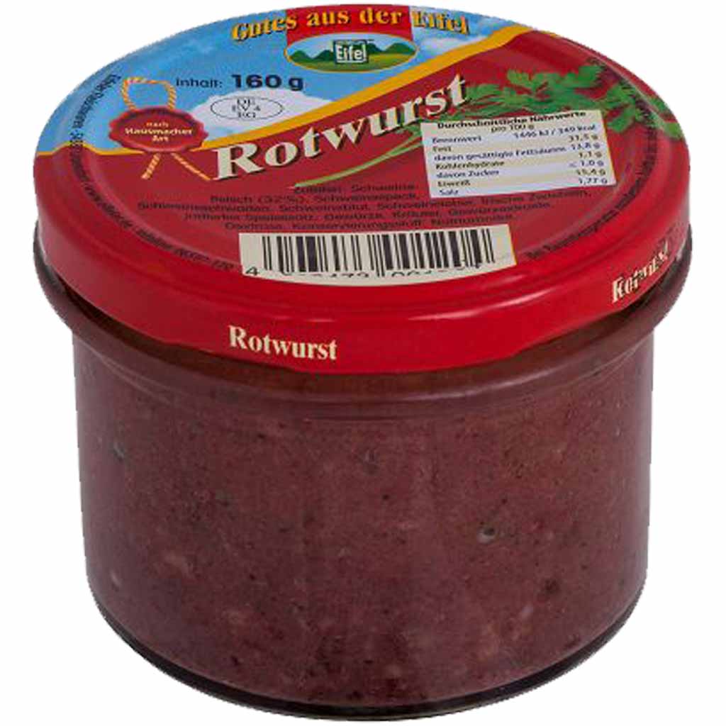 Gutes aus der Eifel Rotwurst nach Hausmacher Art 160g MHD 10.02.28
