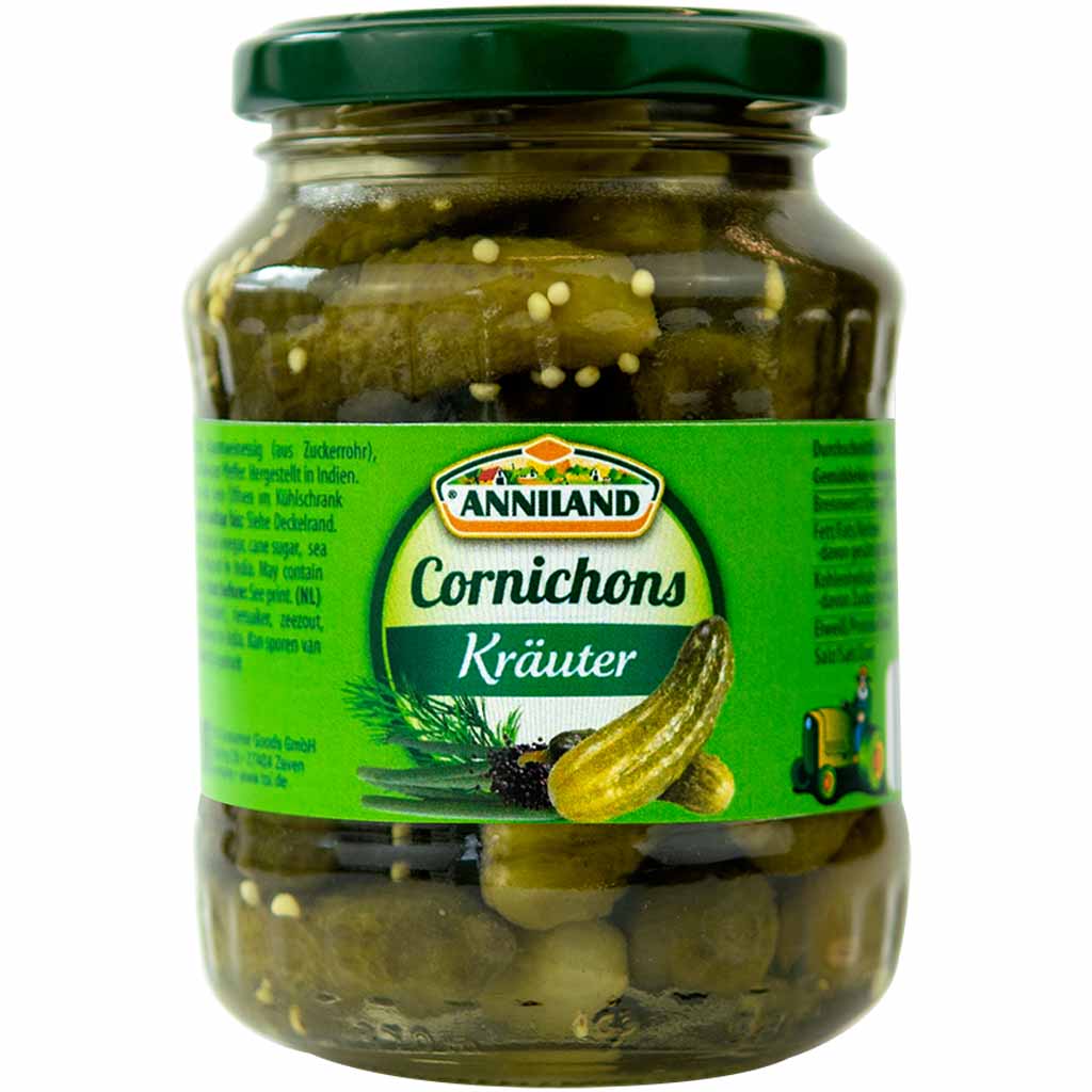 Anniland Cornichons mit Kräutern 190g MHD 03.11.26
