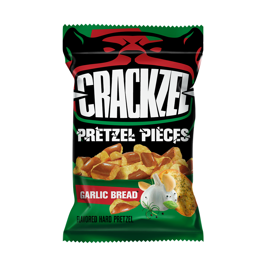Crackzel Pretzel Pieces Bretzelstücke Garlic Bread 85g MHD 30.01.26