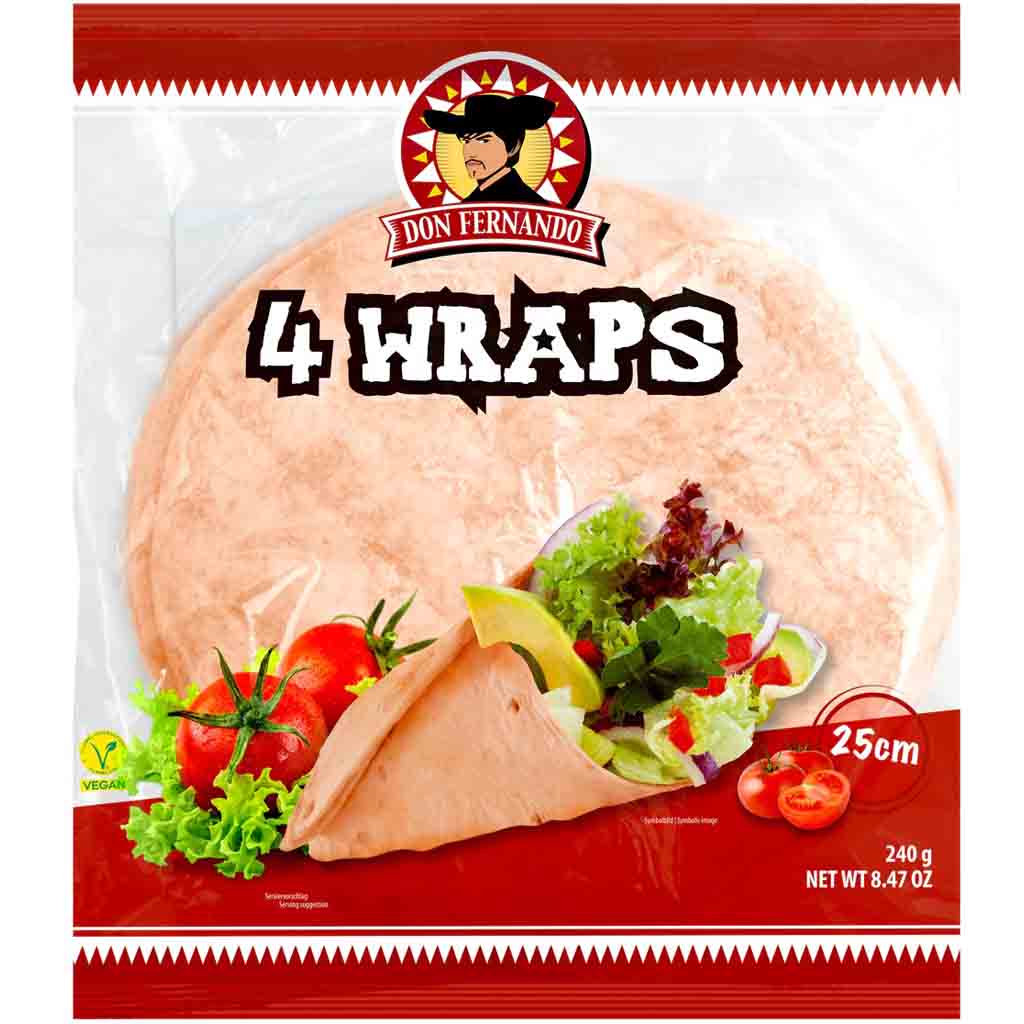 Don Fernando Wraps Tomaten Tortillas 4er 240g MHD 19.05.26