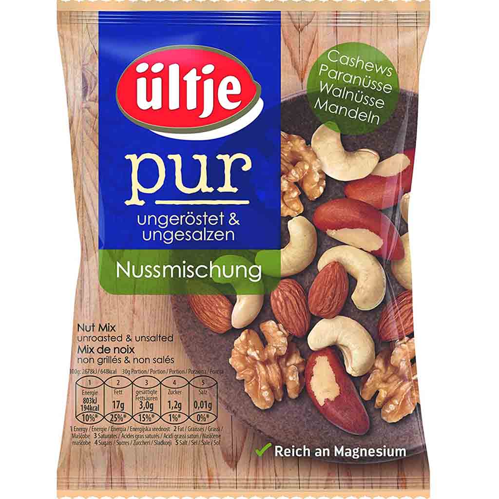 ültje pur Nussmischung ungeröstet & ungesalzen 150g MHD 30.07.26