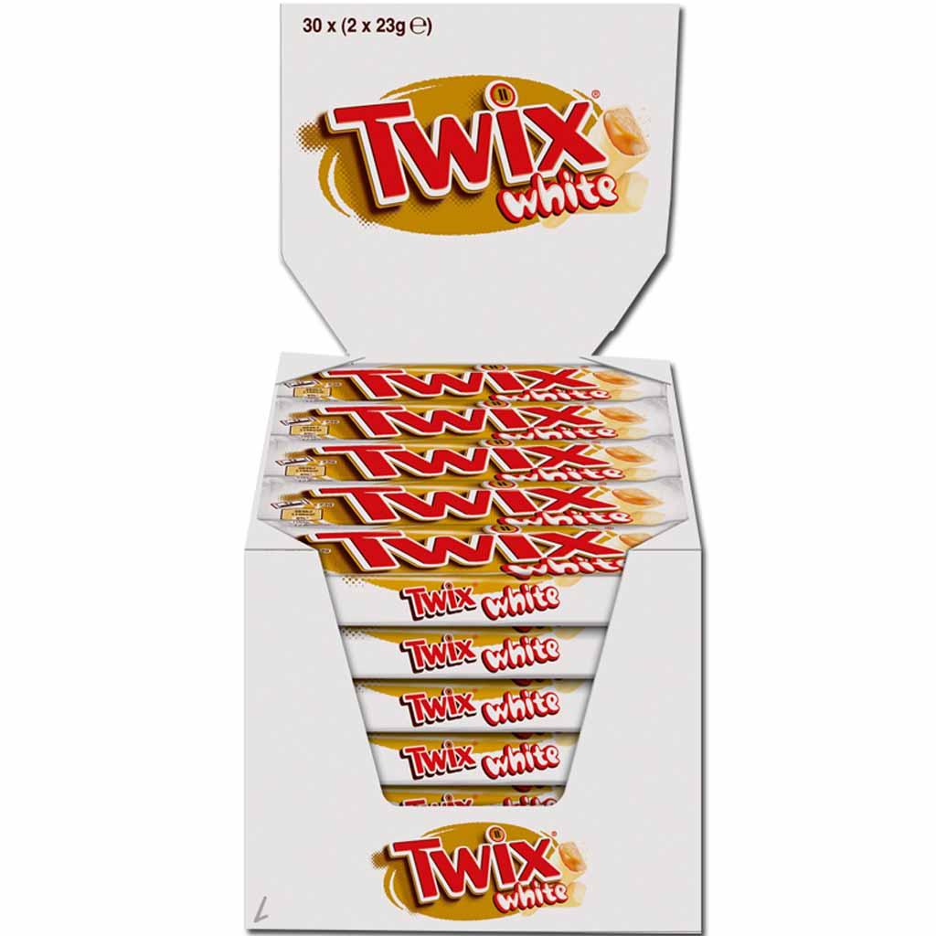 Twix white Doppelriegel 30x46g=1380g MHD 03.05.26
