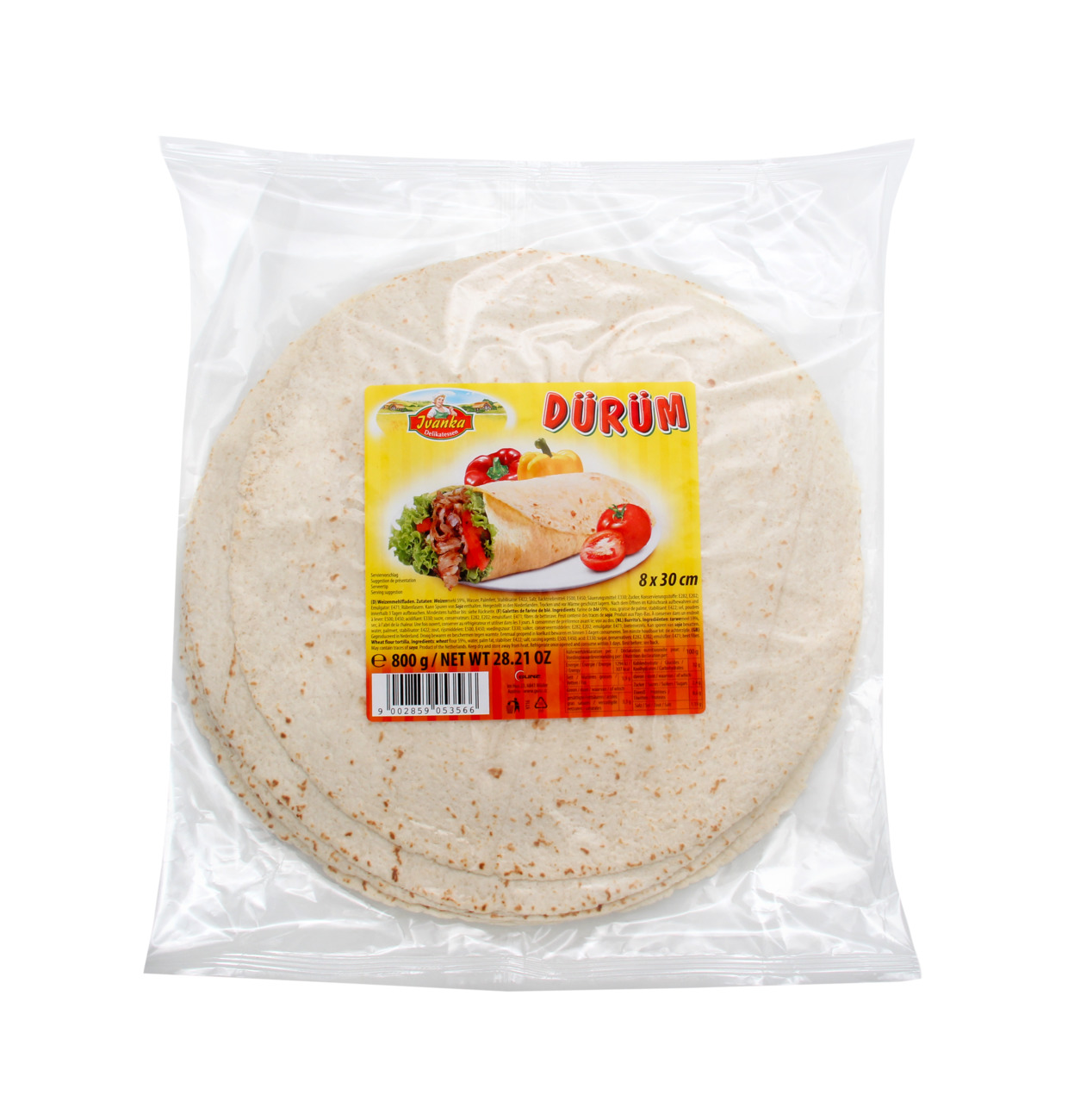 Ivanka Dürüm Weizenmehlfladen 800g MHD 30.09.26