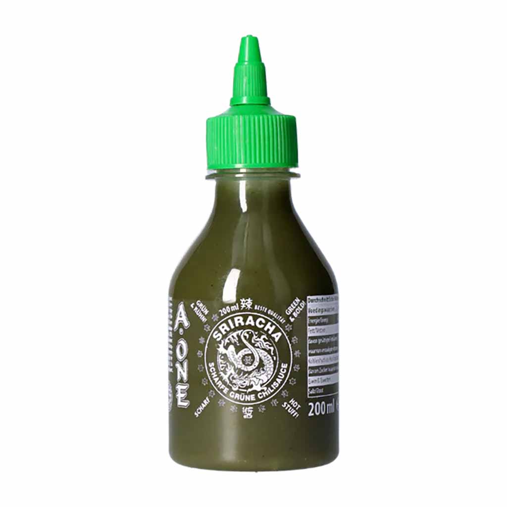 Chiliöl, Sriracha, Saucenflasche, 200ml, grüne Flasche