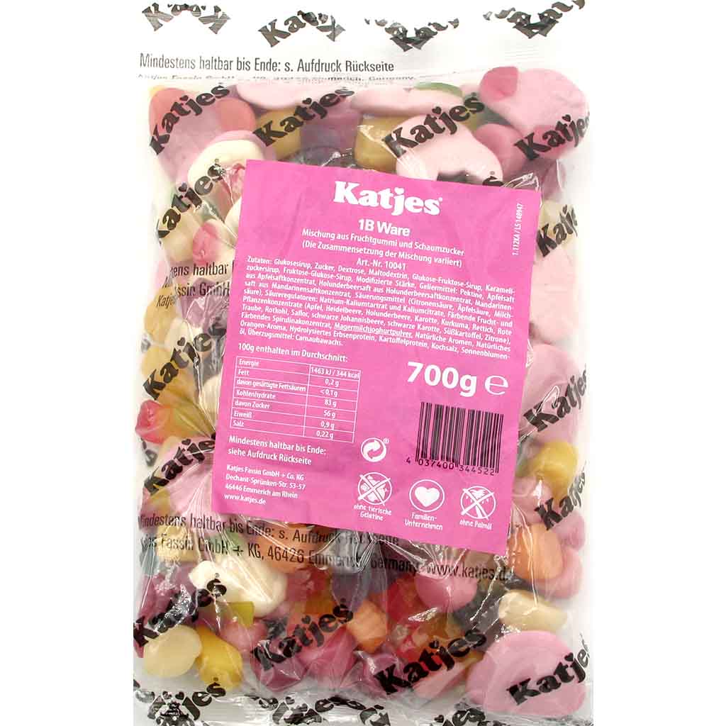 Katjes Fruchtgummi Mix 1B-Sortierung 700g MHD 30.05.27
