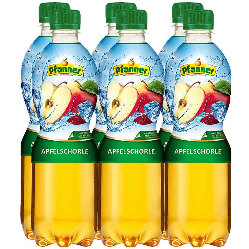 Pfanner Apfelschorle PET 6x0,5L=3L MHD 11.11.26