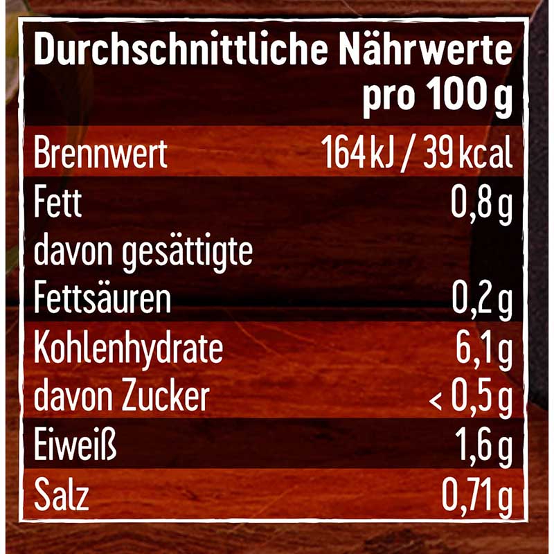 Dreistern Hühner Reistopf mit Gemüse 800g Nährwerte