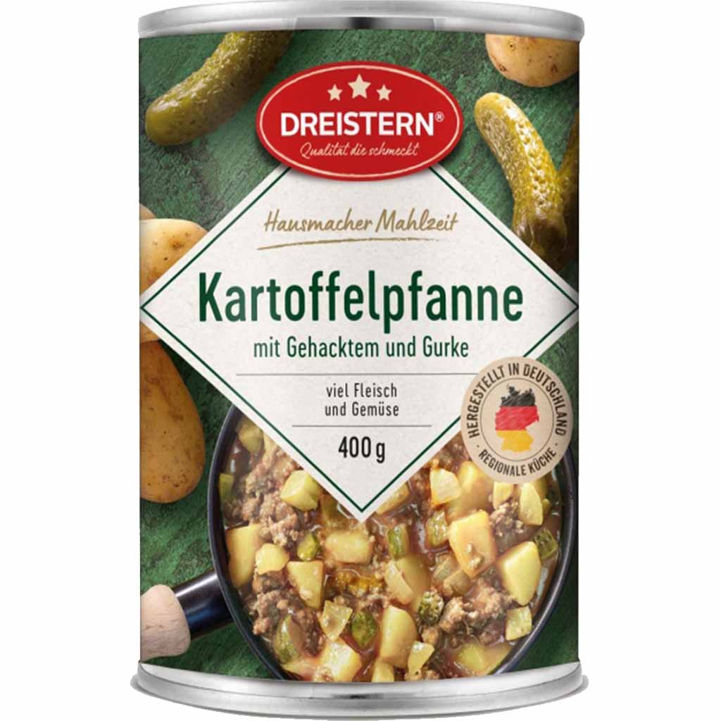 Dreistern Kartoffelpfanne mit Gehacktem und Gurke 400g MHD 13.02.29