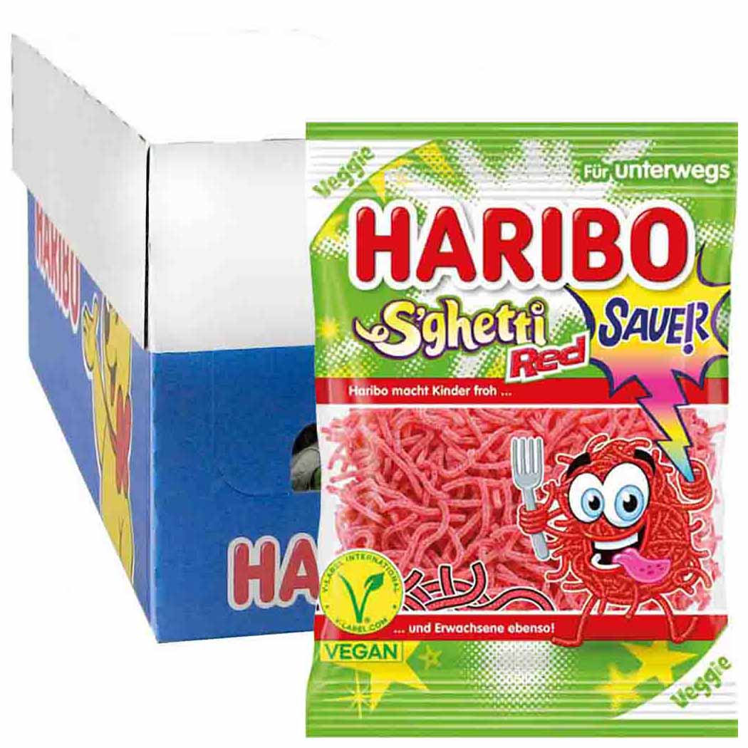 Haribo Spaghetti Red sauer 20x85g=1700g MHD 30.06.26