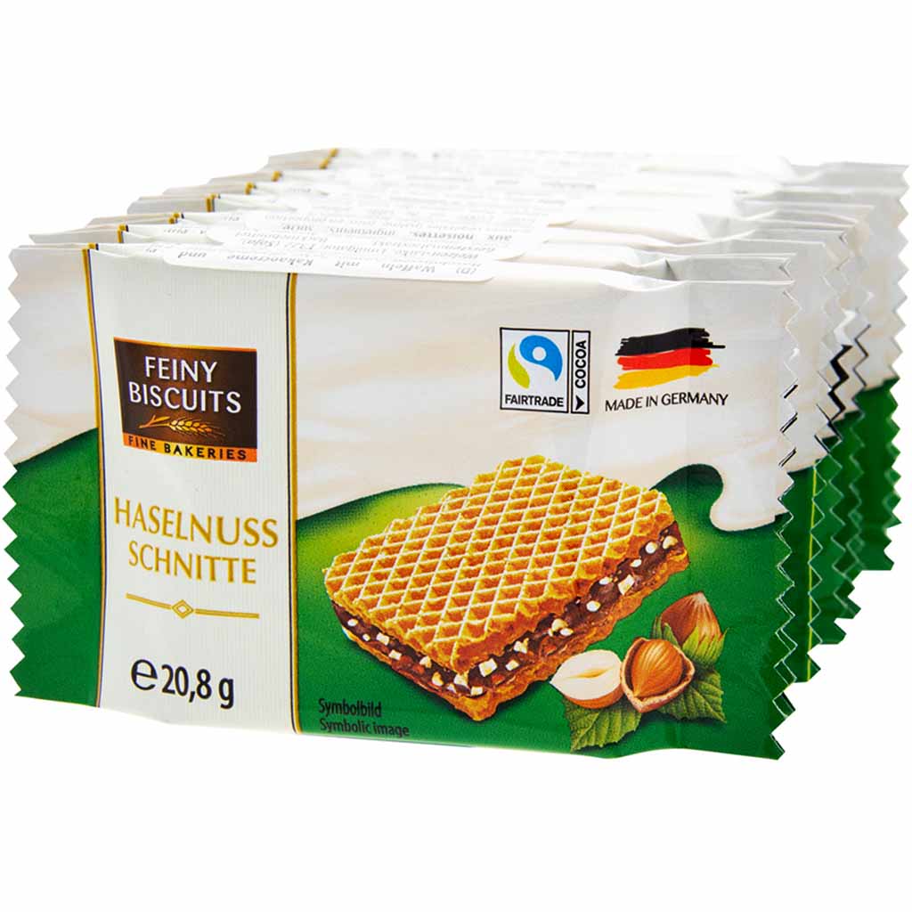 Feiny Biscuits Waffeln mit Kakaocreme und Haselnüssen 8x 20,8=166g MHD 31.08.26