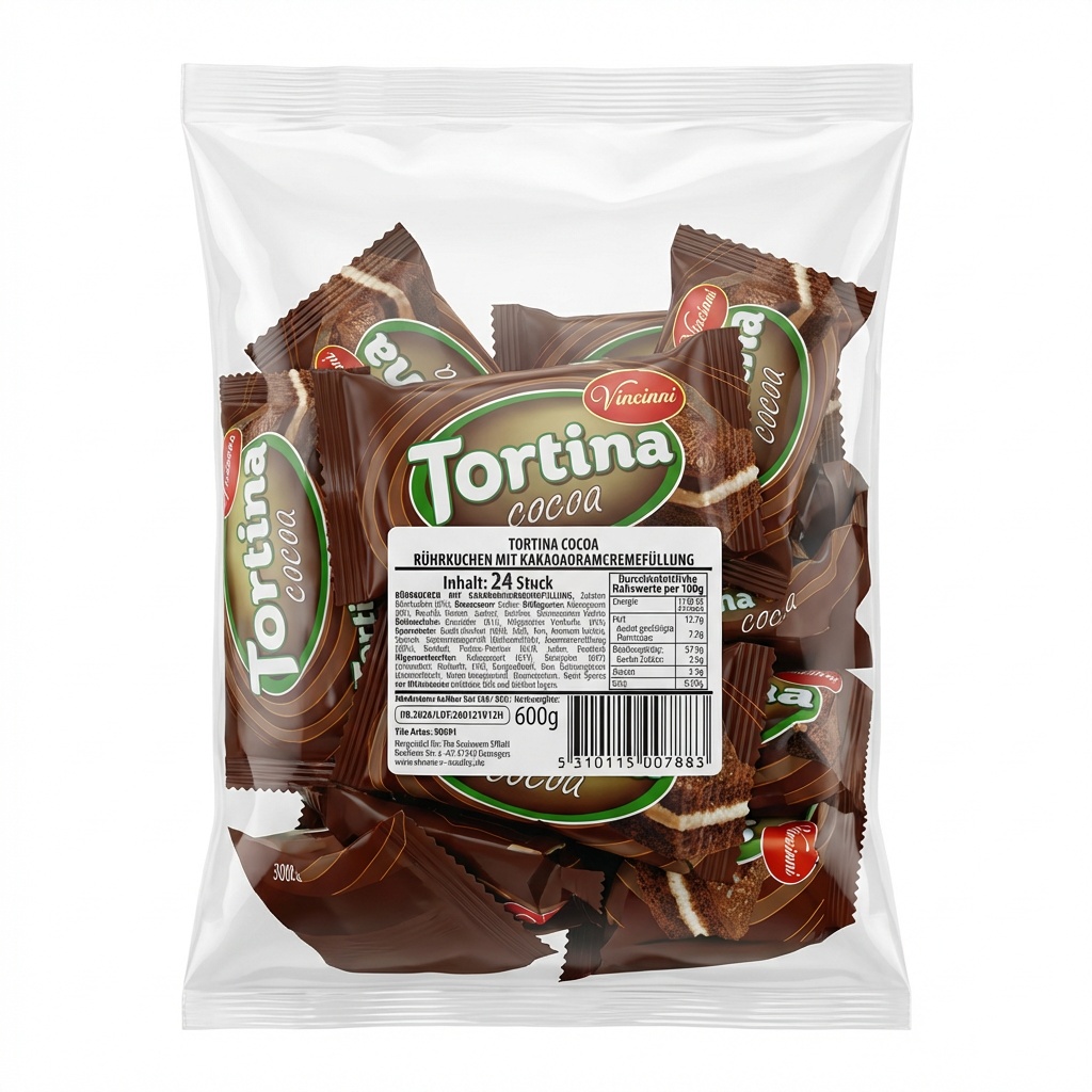 Tortina Cocoa, Schokoladenkuchen, Kuchenbuffet, Cocoa Snack, Riegel