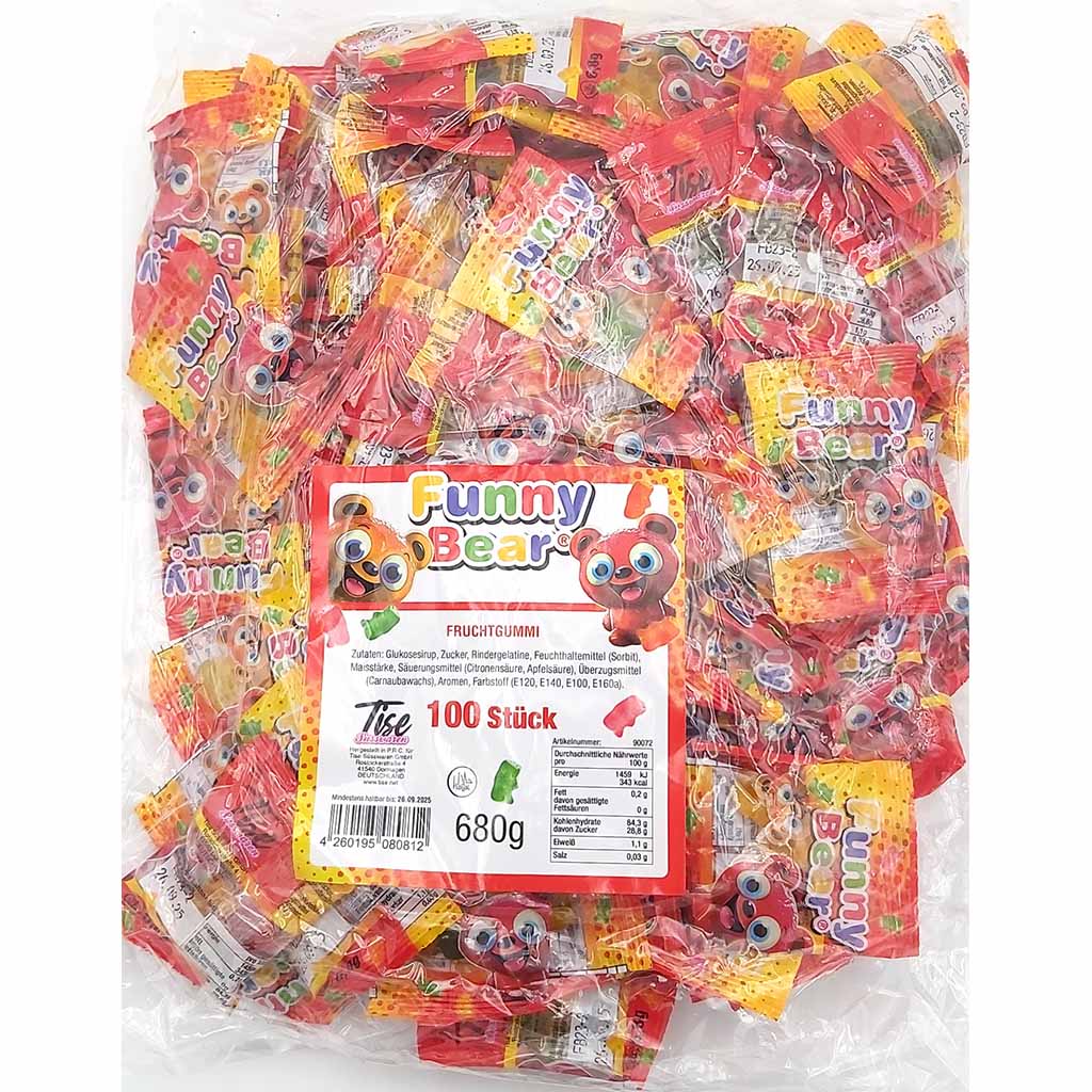 Funny Bear Fruchtgummis Tütchen 100er Pack 680g GTIN 4260195080812