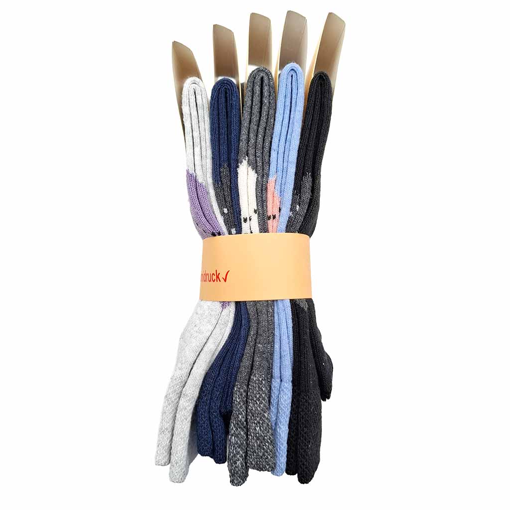 5x Trend Lady Socken für Damen Karo 39-42