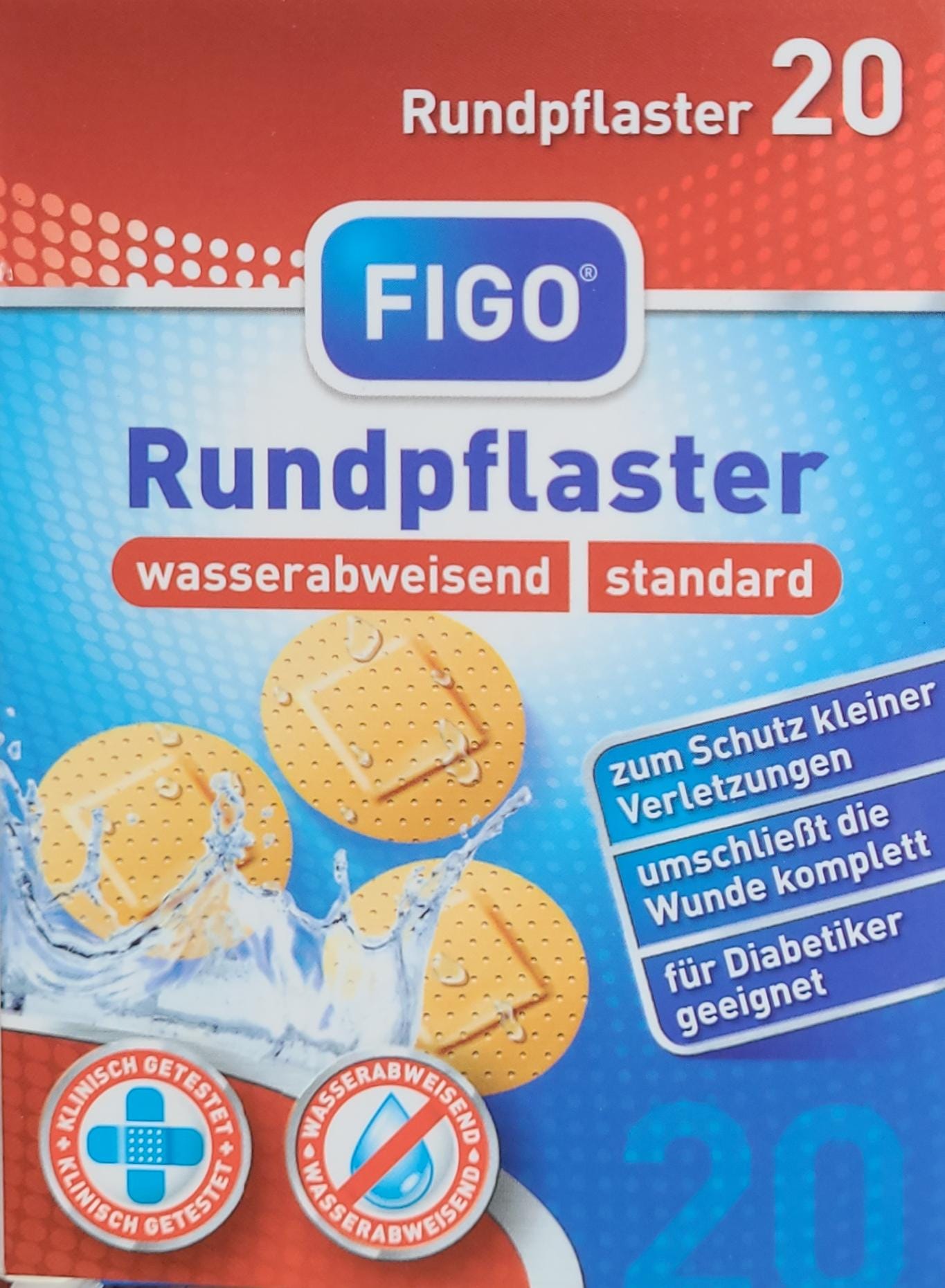Wund-Pflaster 20er Rund Hautfarben Rundpflaster MHD 30.04.28