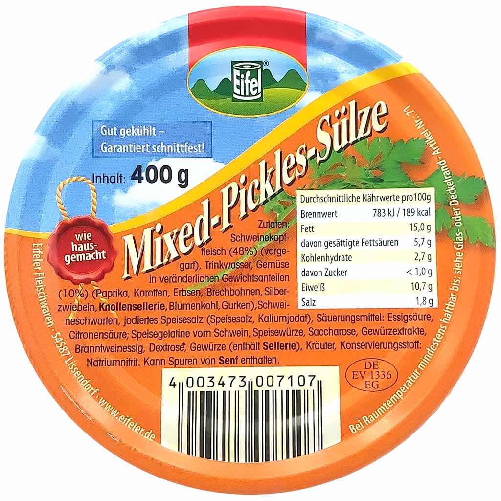 Mixed-Pickles-Sülze 400g von Eifeler