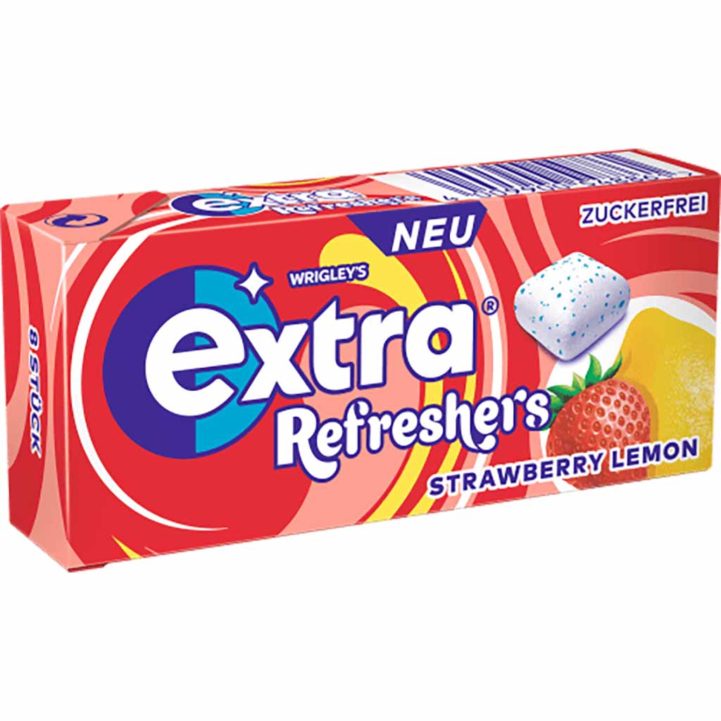 Wrigleys extra Refreshers Strawberry Lemon je 17,9g =  8 Kaugummi