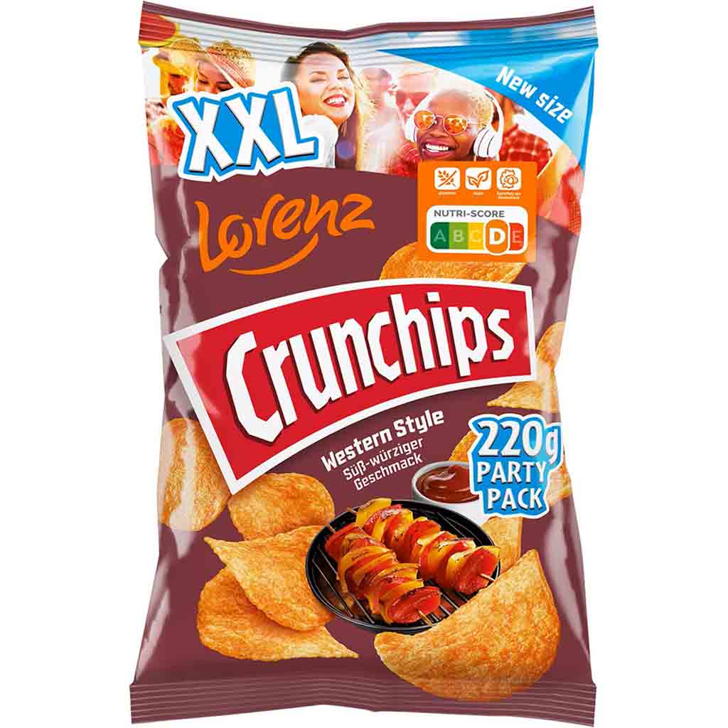 Lorenz Crunchips Western Style XXL Party Pack 220g MHD 11.06.26