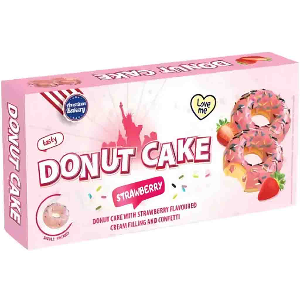 American Bakery Donut Cake Strawberry 3er 135g MHD 11.11.26