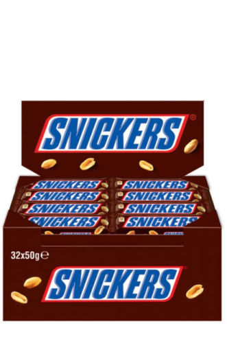 Snickers Schoko Riegel 32x50g=1600g MHD 03.01.27