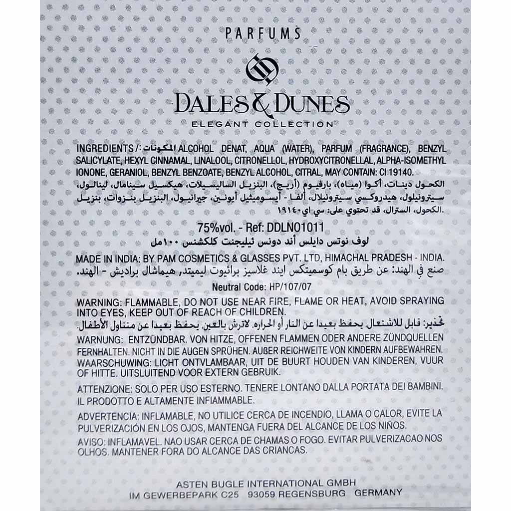 LOVE Notes Pour Femme EAU DE TOILETTE 100ml