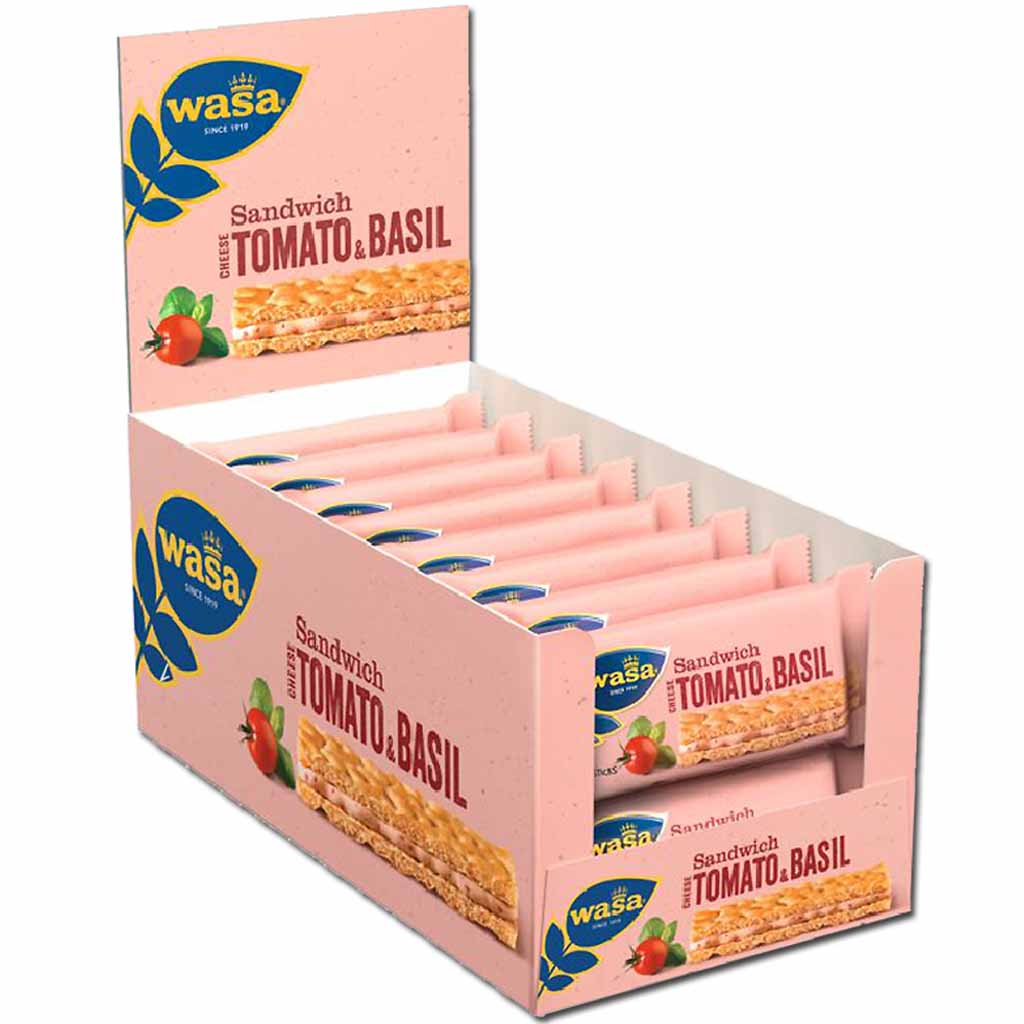 Wasa Knäckebrot Sandwich Cheese Tomato & Basil 24x40g=960g MHD 31.07.26
