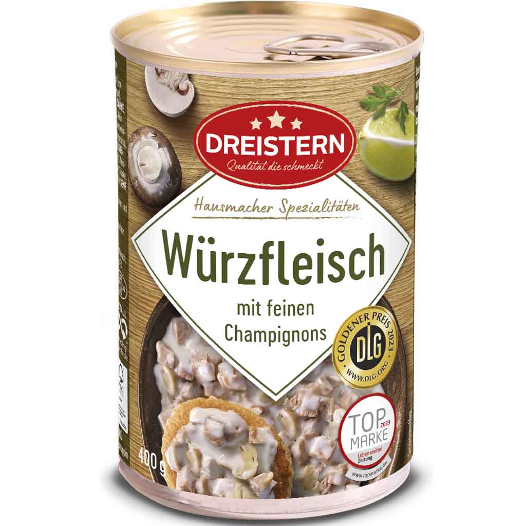 Dreistern Hausmacher Würzfleisch 400g MHD 13.05.28