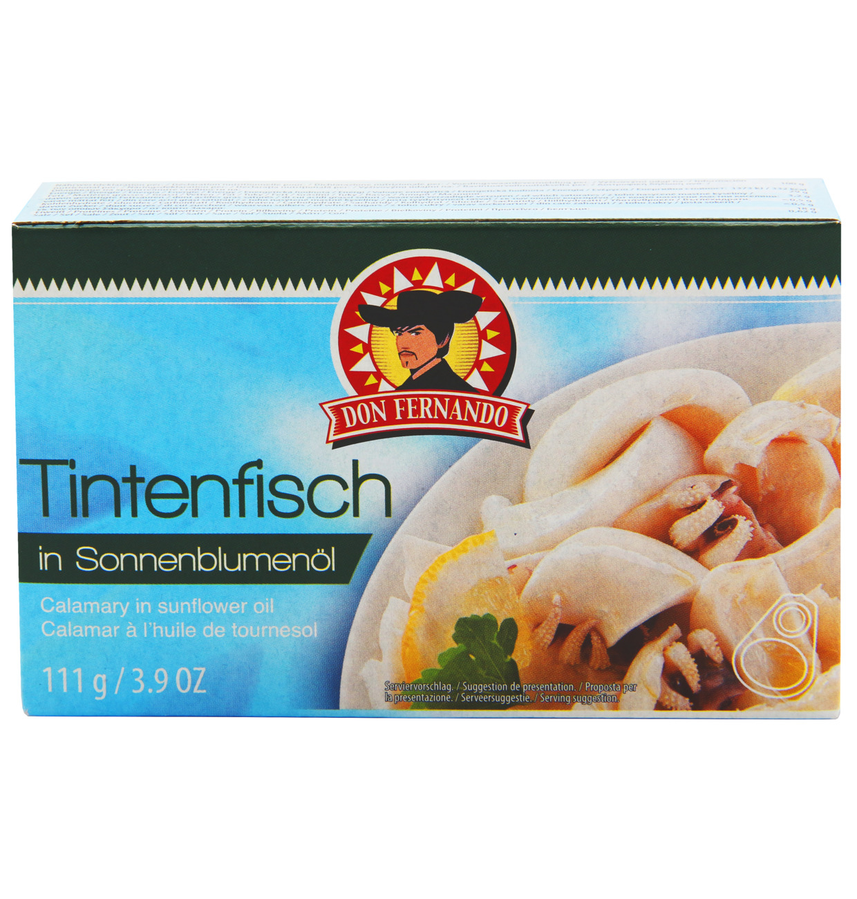 Don Fernando Tintenfisch in Sonnenblumenöl 111g MHD 14.10.30