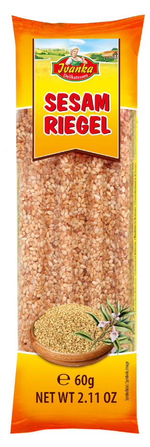 1x Ivanka Karamellisierter Sesam-Riegel 60g MHD 24.11.26