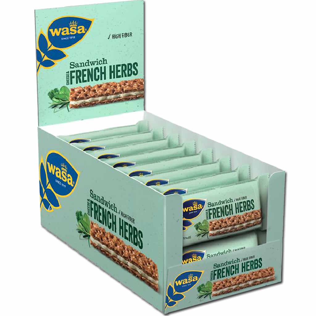 Wasa Knäckebrot Sandwich Cheese & French Herbs 24x30g=720g MHD 30.09.26