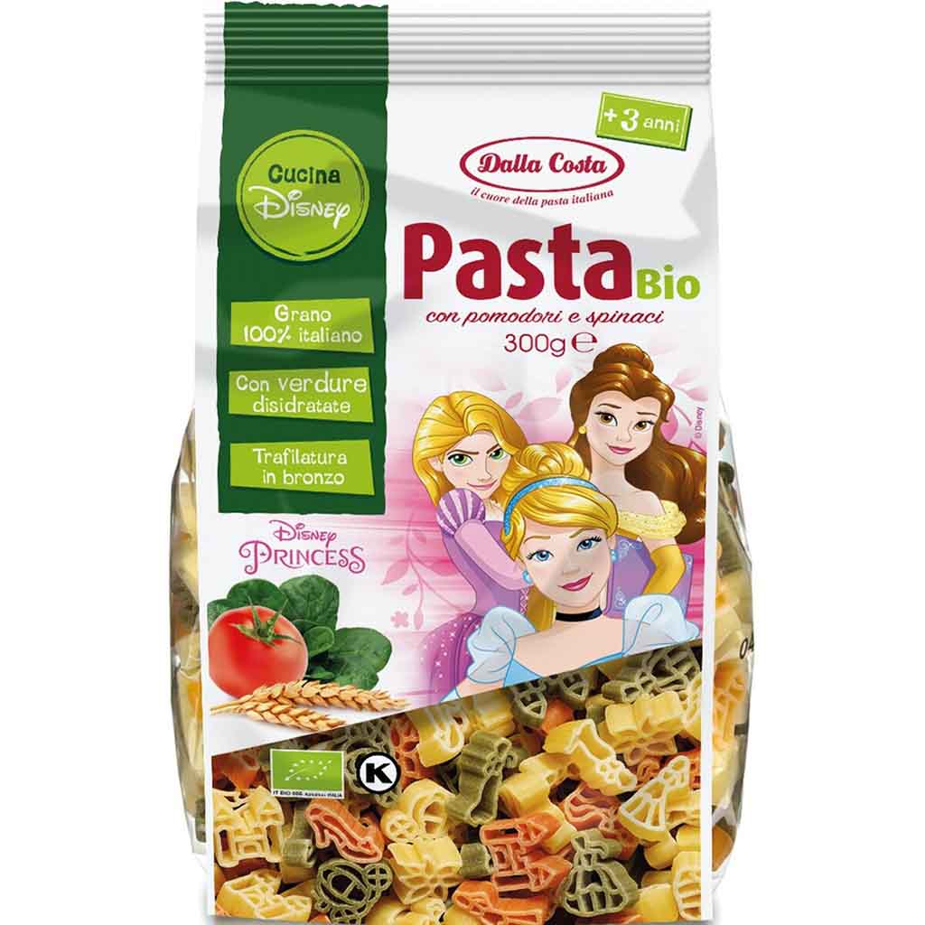 Dalla Costa Bio Hartweizennudeln mit Tomate & Spinat - Disney Princess 300g MHD 23.07.28