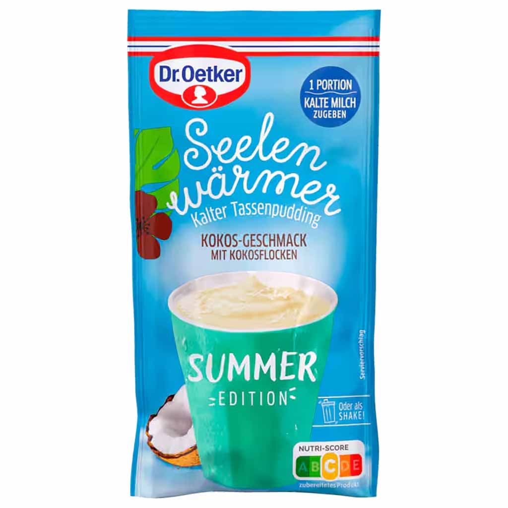 Kokos-Geschmack, Seelenwärmer, Kalt-Maschine, Tassenpudding, Sommer-Edition