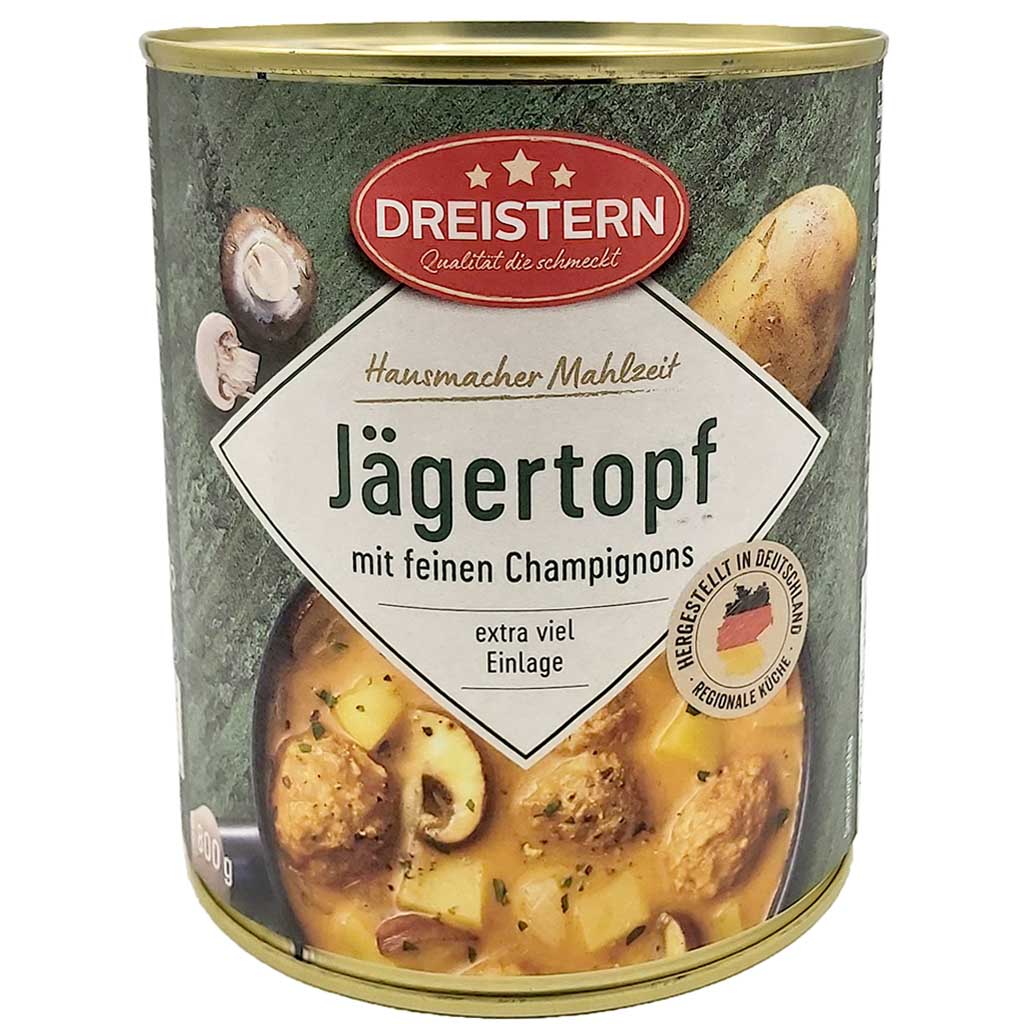 Dreistern Jägertopf mit Fleischbällchen & Kartoffeln 800g MHD 09.01.29