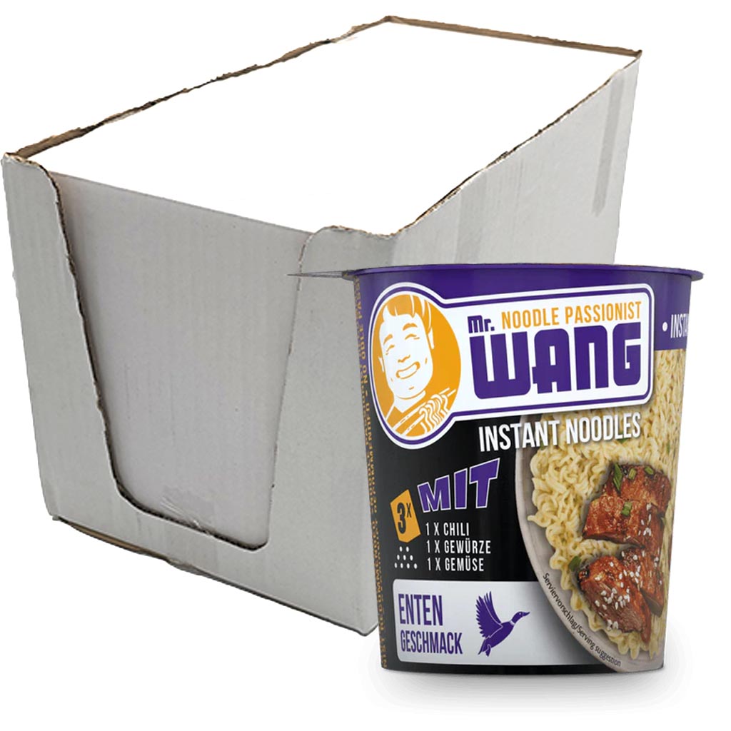 Instant-Noodles, Ente Geschmack, Mit Gewürzen, Chili, Beutelverpackung