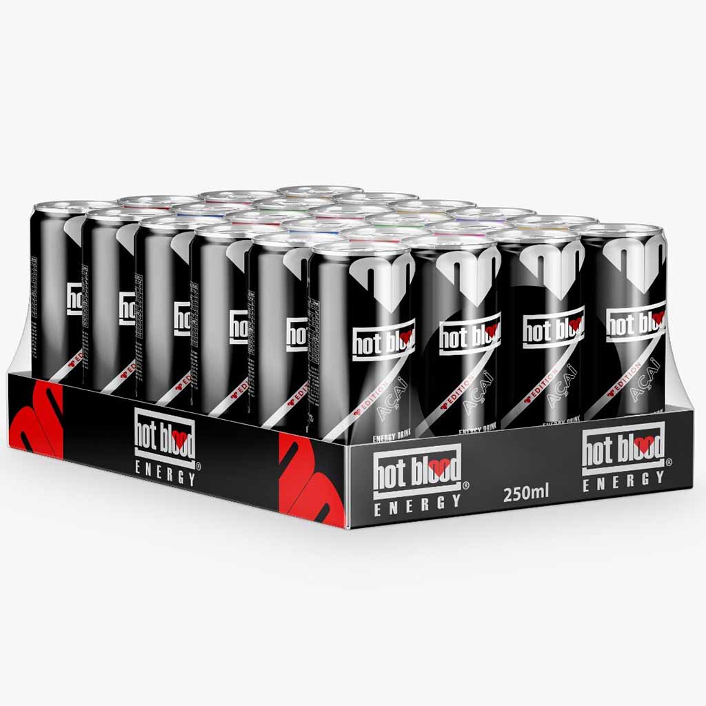 hot blood Energy Drink Acai Dosen 24 x 250ml