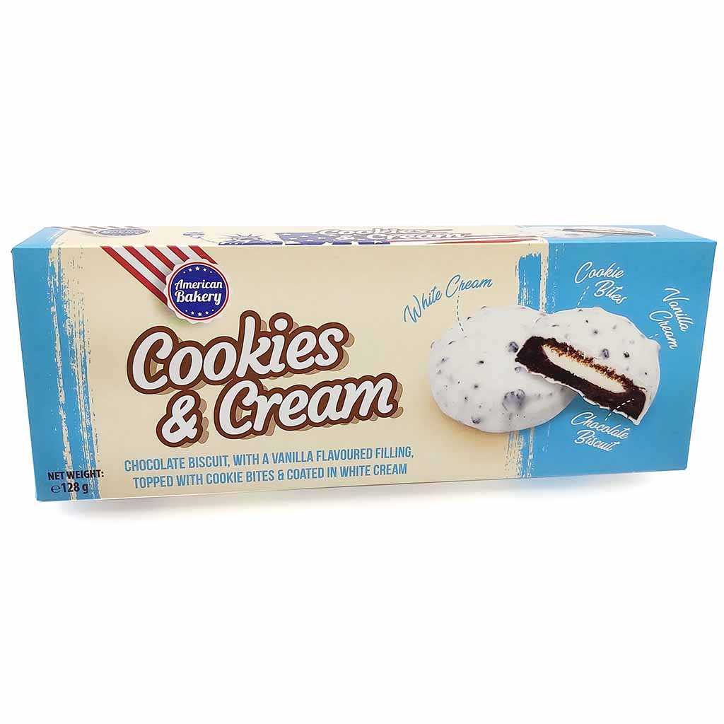 American Bakery Cookies & Cream Kakaogebäck 128g MHD 17.12.26