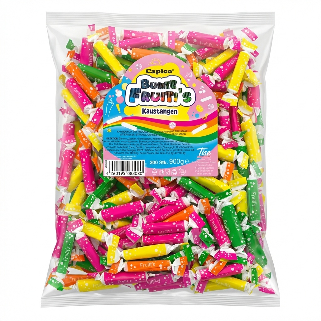 Kompaktbonbons, Süßigkeiten, Fruchtgeschmack, Lutschbonbons, Mehrfarbig