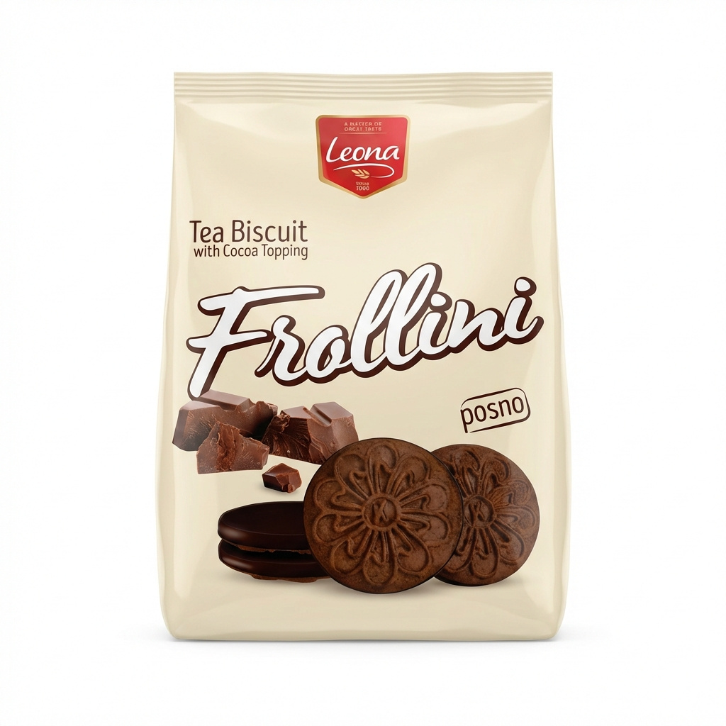 Tea biscuits, Schokoladen-Topping, Frollini, Kekse, Kakao