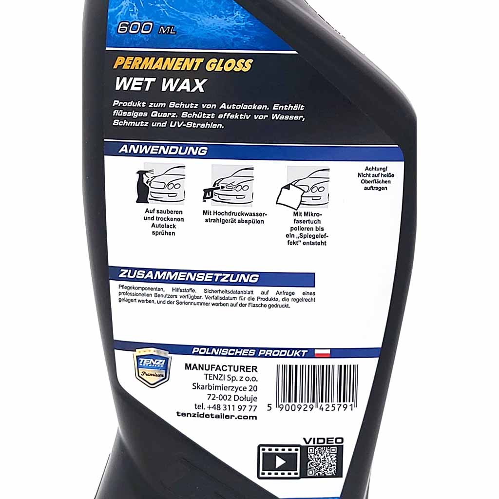 Tenzi Premium Wet Wax Reiniger Permanent Gloss  600ml