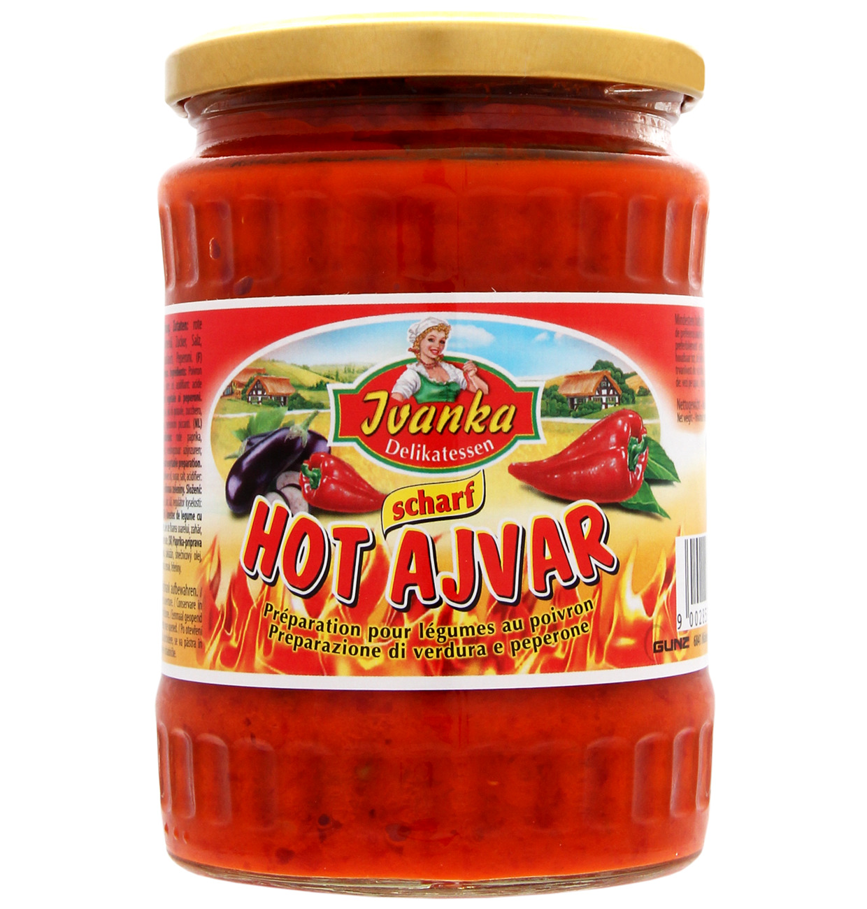Ivanka Ajvar hot Paprika-Gemüsezubereitung 540g MHD 20.11.26