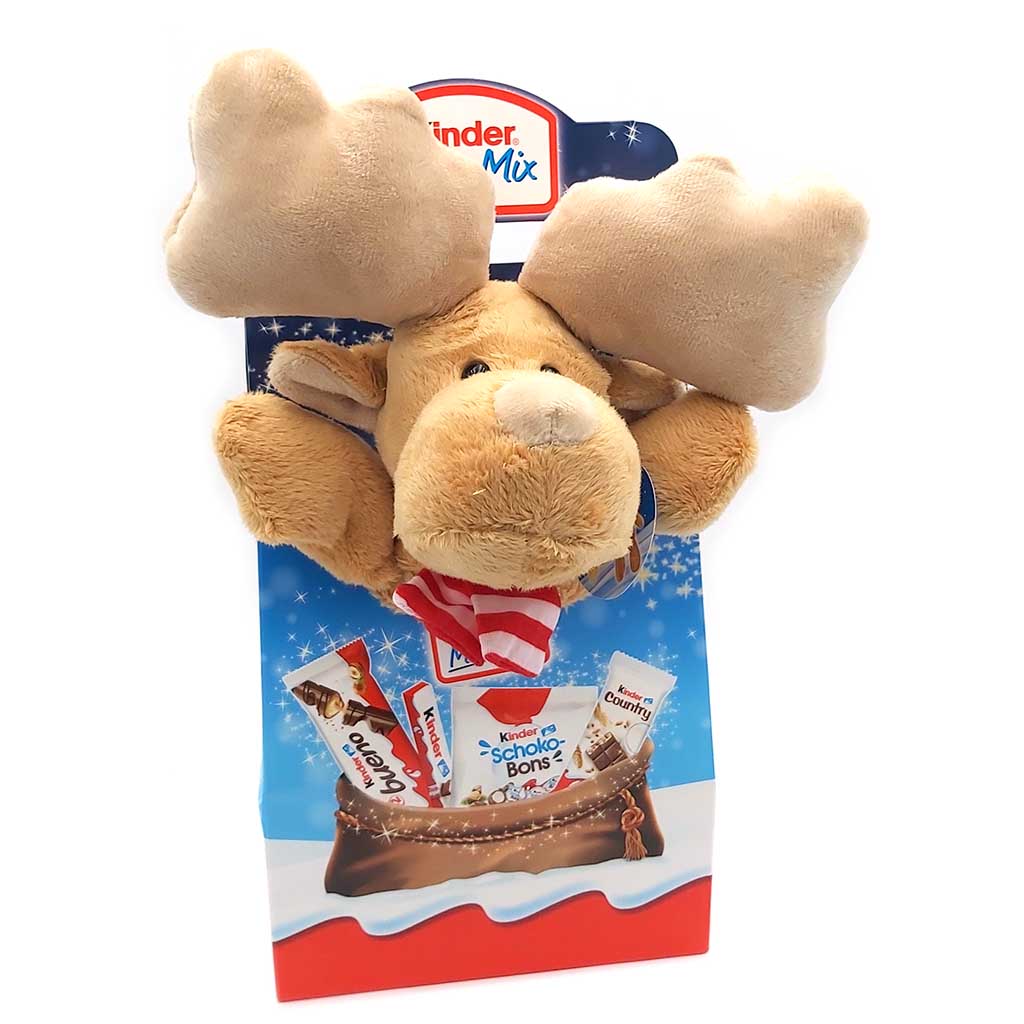 kinder Maxi Mix Plüschtier Elmo Elch 133g