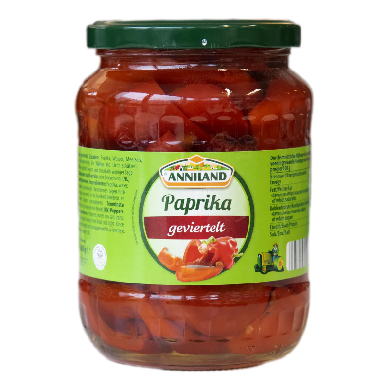 Anniland Paprika geviertelt 360g MHD 23.06.27