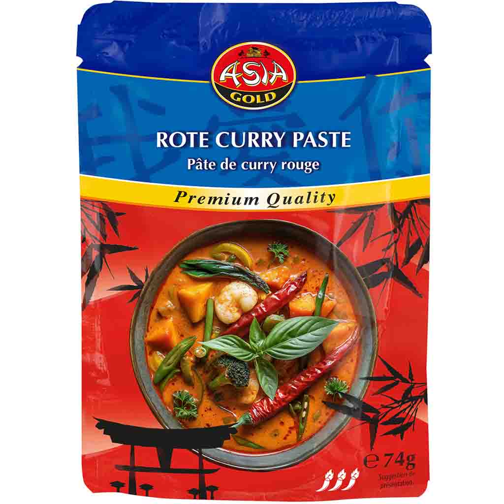 Asia Gold Currypaste rot 74g MHD 25.05.26