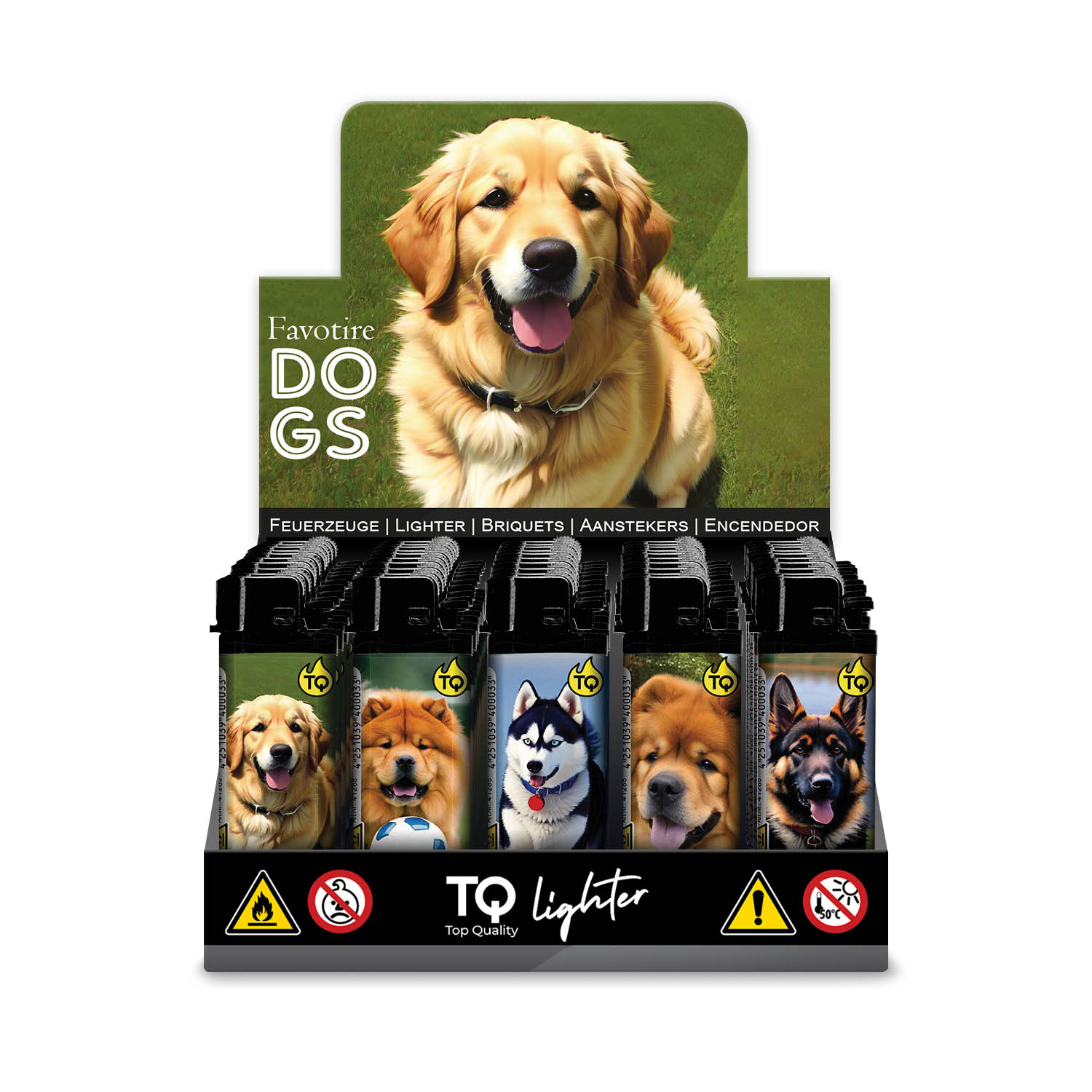 50x TobaliQ Feuerzeug  DOGS