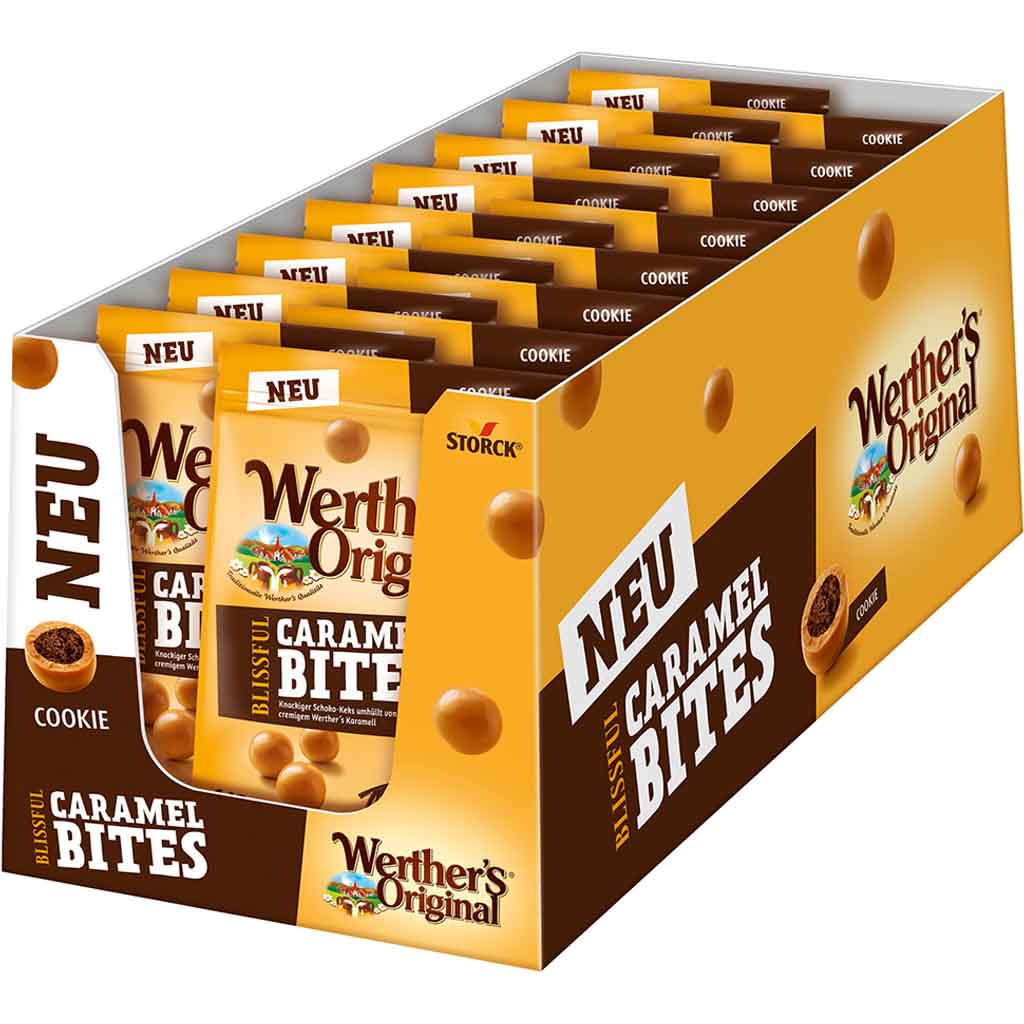 Werthers Original Caramel Bites Cookie 140g, 16er Box