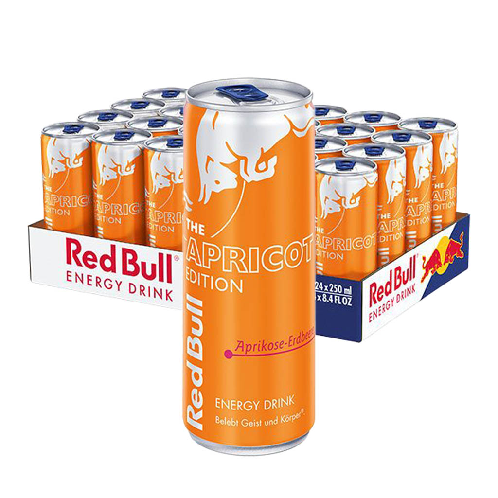 24x Red Bull The Apricot Edition Energy Drink DOSE 24x250ml=6L MHD 27.06.26