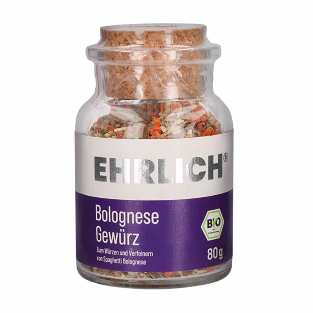 Bolognese Gewürz, Gewürz, Korken, Glasbehälter, 80g