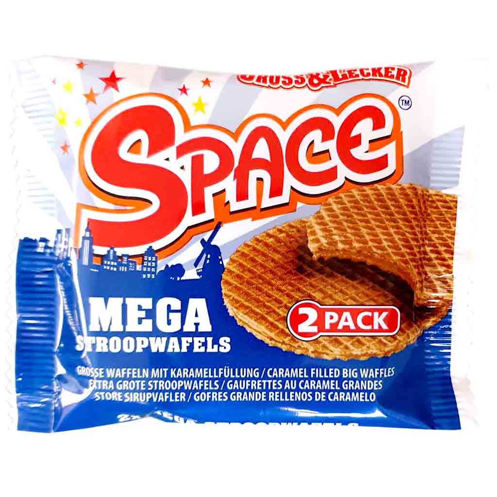 24x Space Mega Stroopwafels Doppelpack á 80g=1,92kg MHD 13.01.27