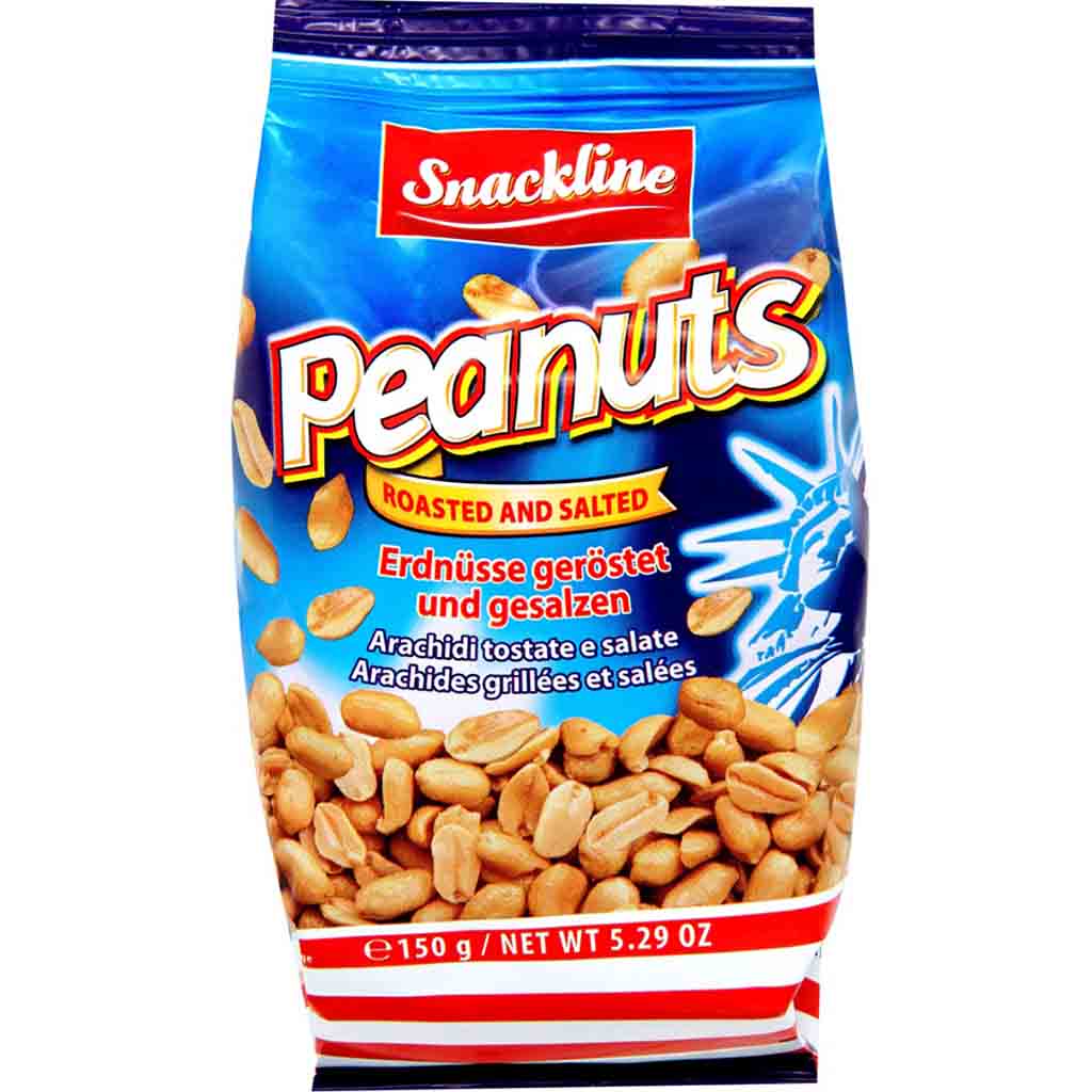 Snackline Erdnüsse geröstet & gesalzen 150g MHD 30.10.26