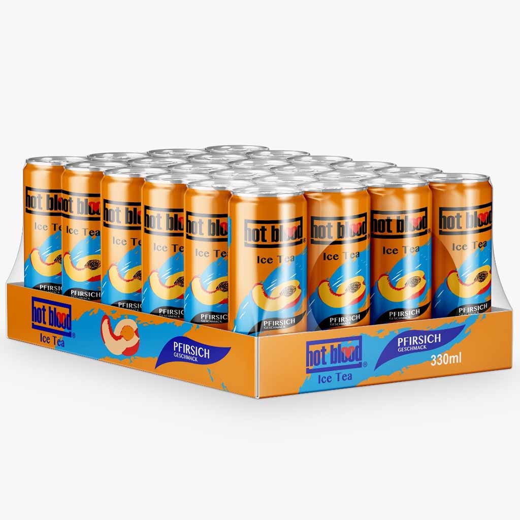 hot blood Ice Tea Pfirsich Dosen 24 x 330ml
